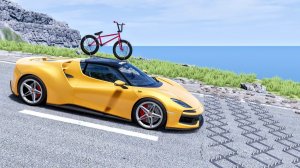 Столкновения на высокой скорости с полосой шипов #59 – BeamNG Drive