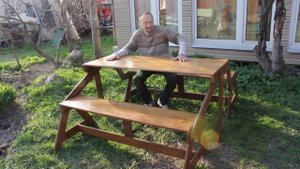 Скамейка-трансформер для дачи недорогая от компании "ФабДом"