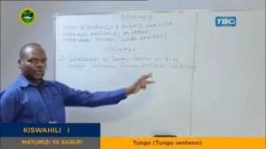 DARASA ONLINE: KISWAHILI 1 (MATUMIZI YA SARUFI- FORM VI)