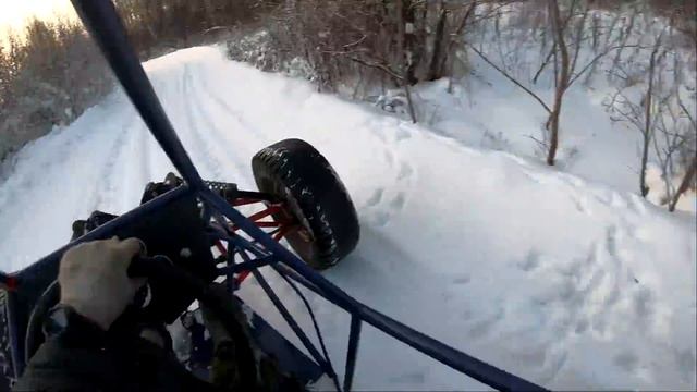 Багги Барракуда. Испытание №1 цепь поперечная. Наваливаем боком. смотреть онлайн