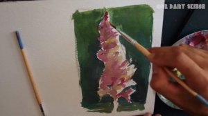 How to paint a Flower - Relaxing Art - Daily Challenge - Watercolor - Gladiolus