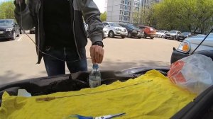 Как убрать лишнее масло из двигателя.