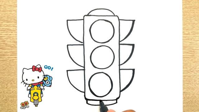 Bolalar uchun svetofor chizishㅣРисуем светофор для детейㅣDrawing traffic lights for kids смотреть онлайн