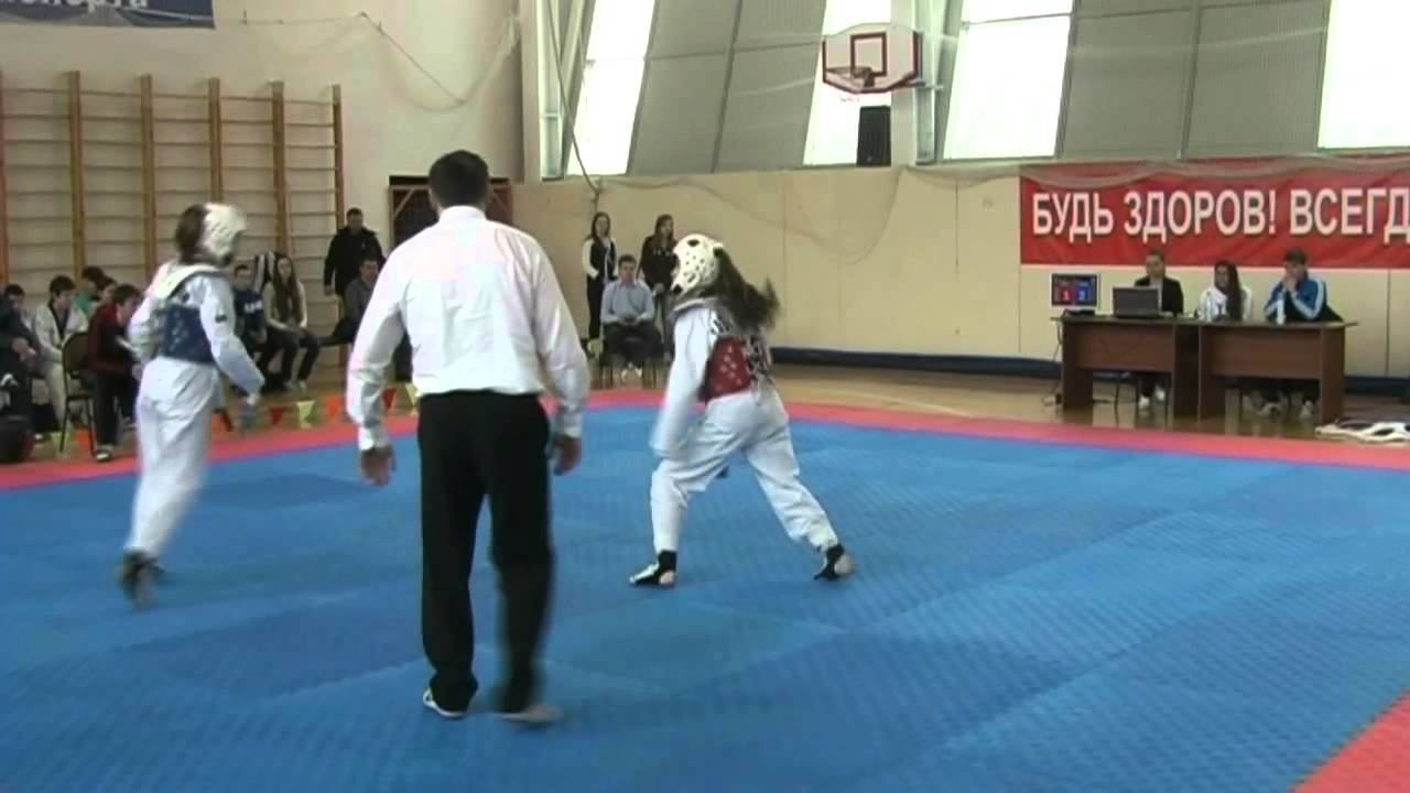 Taekwondo WTF. Спартакиада школьников. 07.04.2013 Кудряшова-Белоносова