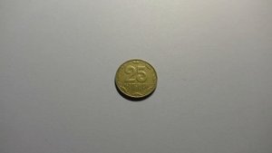 Монета 25 копеек Украины 2008 года выпуска