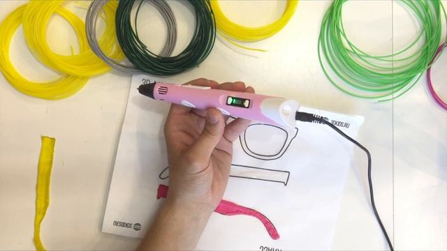 Как нарисовать объёмные дизайнерские очки с помощью 3D-ручки. смотреть онлайн