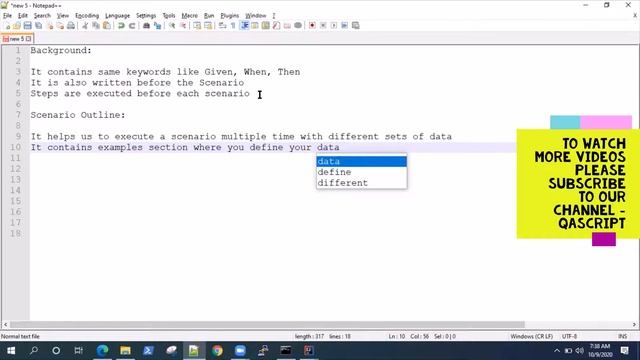 Selenium Cucumber Framework - How to use Background Steps and Scenario Outline in Cucumber