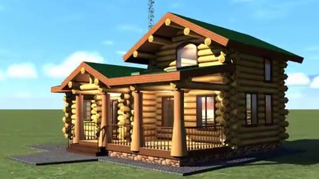 Вид бани из крупномерного леса со спальней и кухней (9*11) смотреть онлайн