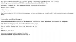 Enabling mouse scrolling in OS X terminal man pages (2 Solutions!!)
