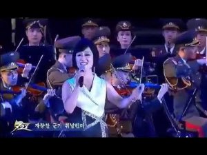 Фрагмент праздничного концерта в КНДР 27 июля 2023