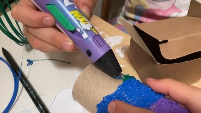 Карандашница из втулки туалетной бумаги и 3D ручки #Сонячудес #карандашница #поделкасвоимируками