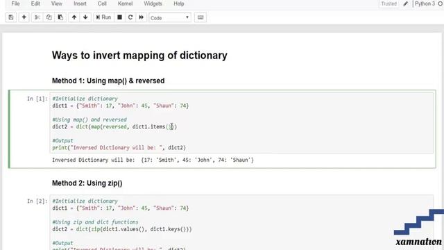 How to invert mapping of dictionary-using map()& reversed смотреть онлайн
