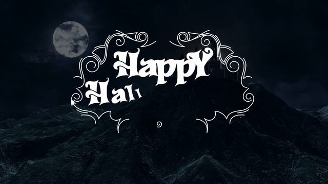 Футаж Хэллоуин/Halloween с красивой надписью #1 смотреть онлайн