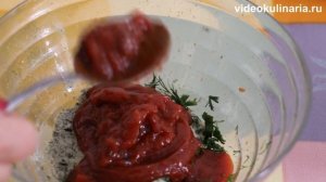 Рецепт- Баклажаны в соусе из кетчупа от videokulinaria.ru