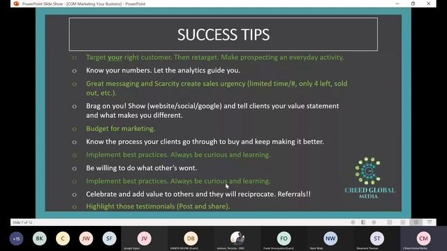Small Business Marketing in the Pandemic Session | CReed Media Group смотреть онлайн