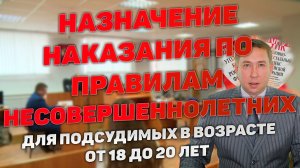 Назначение наказания подсудимым от 18 до 20 лет по правилам несовершеннолетних. Статья 96 УК РФ.