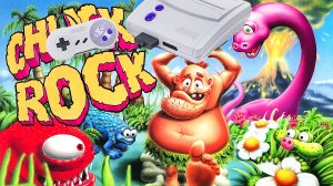 Chuck Rock реакция и обзор на Super Nintendo. 16 bit. Мужик в лесу и динозавр.