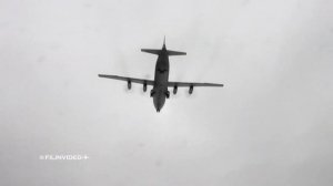 ✈Посадка при боковом ветре. Ан-12 - Звук знакомый с детства / Аэродром Чкаловский