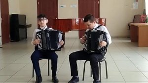 дуэт-баян, 12 лет, (Шигапов Данир, Амитов Амин), Г.Родригес-К.Драбек "Кумпарсита"