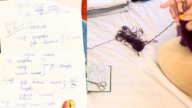  Вяжу двухцветный шарф турецкой пряжей  DIY 