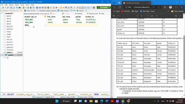 Question Set 06 | Database Management System | Java Institute. смотреть онлайн