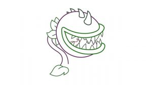 How to draw chomper from plants vs zombies