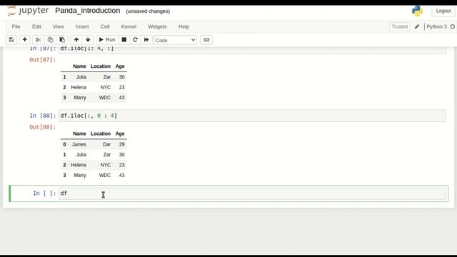 How to use iloc and loc in Pandas tutorial | Introduction to pandas tutorial