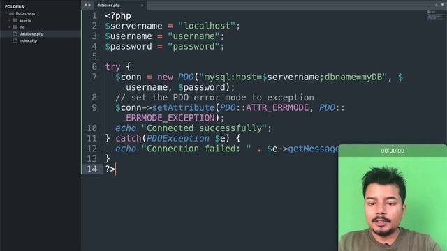 How To Create A Database Connection in PHP (Part 10) | Flutter, PHP, Mysql Tutorial Series