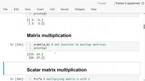 Matrix operations  in Python in Hindi ||  #python #wscubetech #andrewdotson #codewithharry#maths