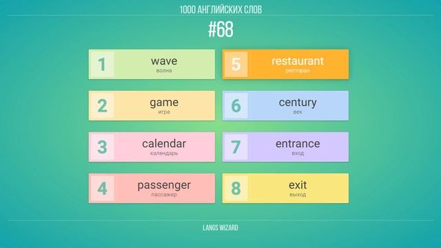 #68 | 1000 английских слов. Английский для начинающего