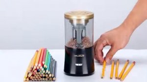 OfficeWorld Electric Pencil Sharpener, Fully Automatic Rechargeable Pencil Sharpener Electri Review