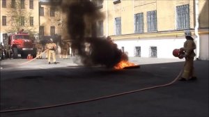 Пожарный ручной ствол РСКУ-50А ЭФЭР в составе мобильной пожарной станции