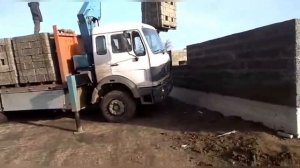 Кладка стен из арболитовых блоков в станице Должанской, дом растёт на глазах, Арболит Юг