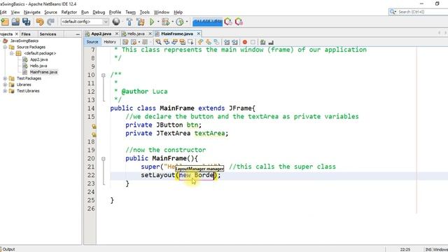 Java Swing - a button and a text area смотреть онлайн