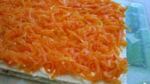 Закусочный торт из вафельных коржей