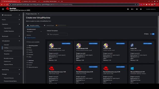 Deploying Virtual machines in OpenShift Virtualization on Red Hat OpenShift Service on AWS смотреть онлайн