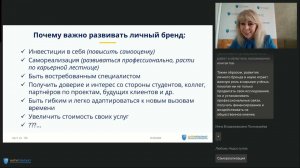 Личный брендинг: формирование профессиональной успешности ученого и преподавателя