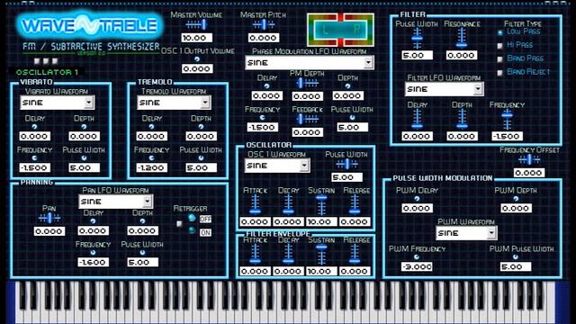 WAVE-TABLE V2 FM / Subtractive synthesizer VSTi смотреть онлайн