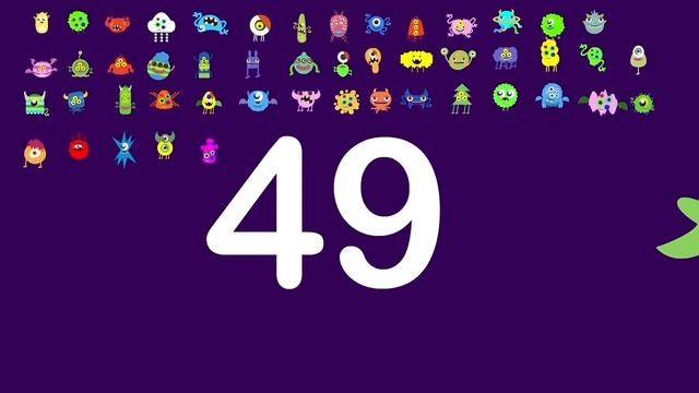 Number Counting 1 to 50 | Number Monster | Kids Numeracy
