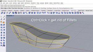 Rhinoceros 3D. Команда "FilletEdge"