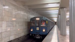 Электропоезд Еж3/Ем508Т «Путеизмеритель с Лабораторией» на станции «Октябрьское поле»