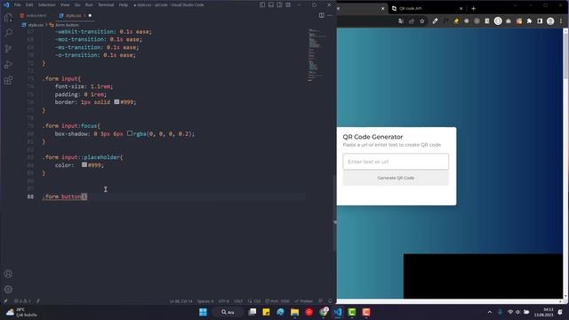 QR Code Generator with HTML CSS & Javascript