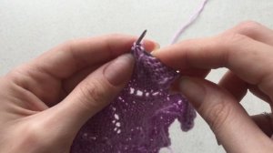 Узор спицами ажурный зигзаг, галочки