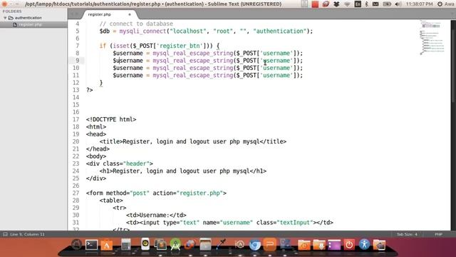 User registration PHP and MySQL 1 смотреть онлайн