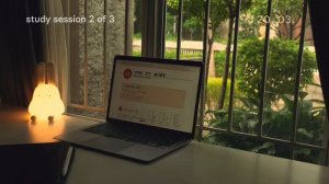 3 hours study with meㅣ⛈️ rain + 🌅 sunset | pomodoro 50/10 | rain sound for study