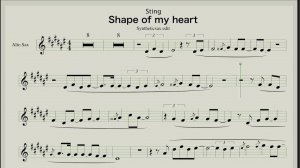 Sting - Shape of my heart - Sheet music for Saxophone Alto & Tenor