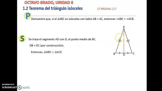 8°, U6, 1 2 Teorema del triángulo isósceles смотреть онлайн