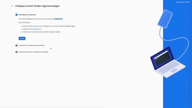 Flutter App mit Firebase Projekt verknüpfen - FlutterFire Firebase Projekt erstellen