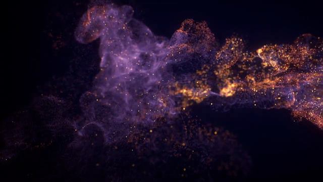 Футаж цветной дым пыль #44 с голубыми частицами   интро без текста с музыкой
