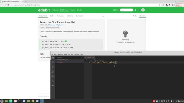 Return the First Element in a List смотреть онлайн